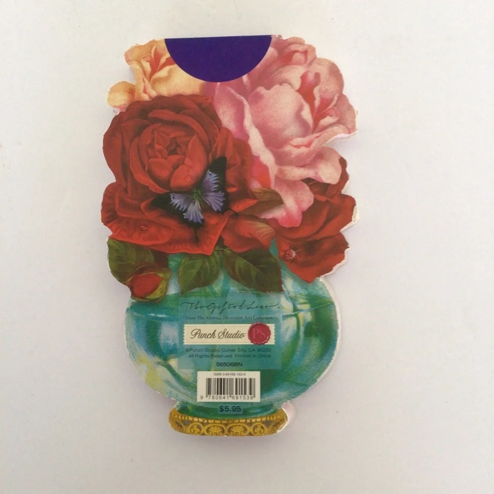 PUNCH STUDIO DIE CUT FLORAL NOTE PAD NWOT